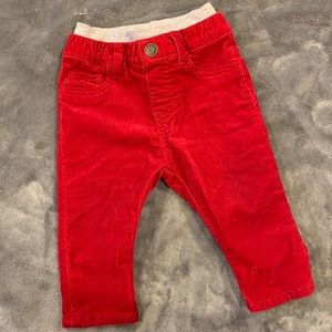 H&M red corduroy pants 6-9 months